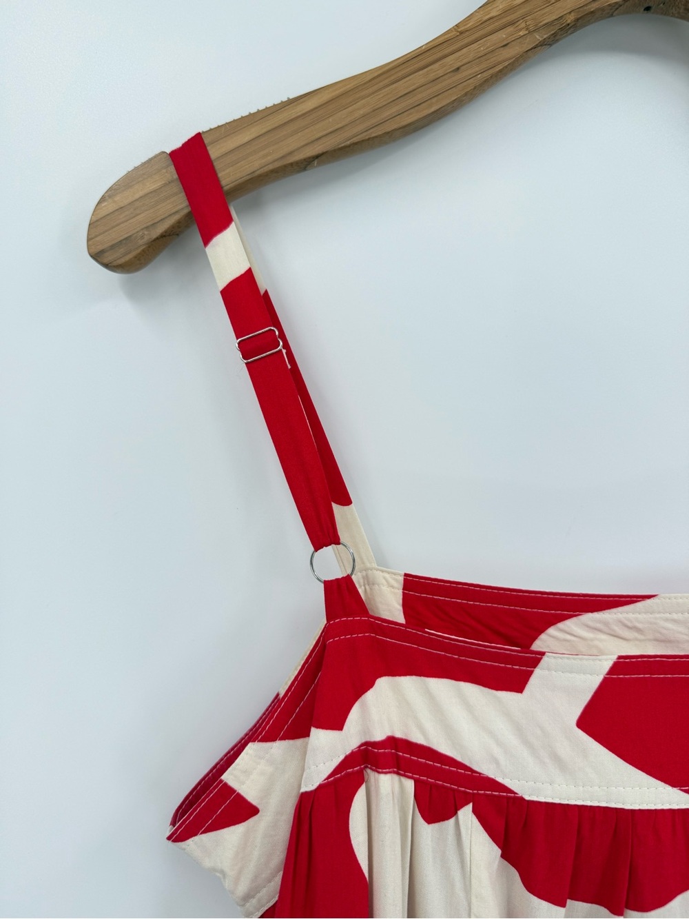 Anthropologie x Abel The Label Smock Dress Abstract Flowy Trapeze Summer Maxi L - Picture 13 of 16